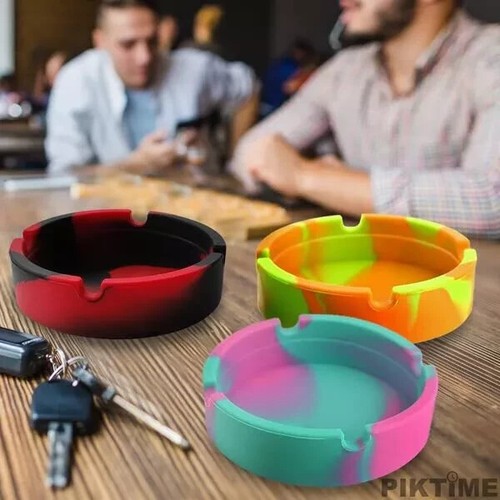 3Pcs Silicone Ashtrays for Cigarettes - Rubber Tray High Heat Silicone Ashtray - Picture 2 of 7