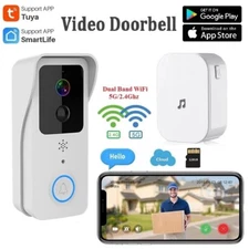 (Charity)-2025 Smart Ring Doorbell 1080H -WiFi 2.4G/5G - white - Night Vision
