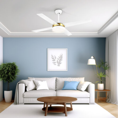 52" Ceiling Fan with Light and Remote Control 4 Blade Dimmable Memory Function - Picture 9 of 18