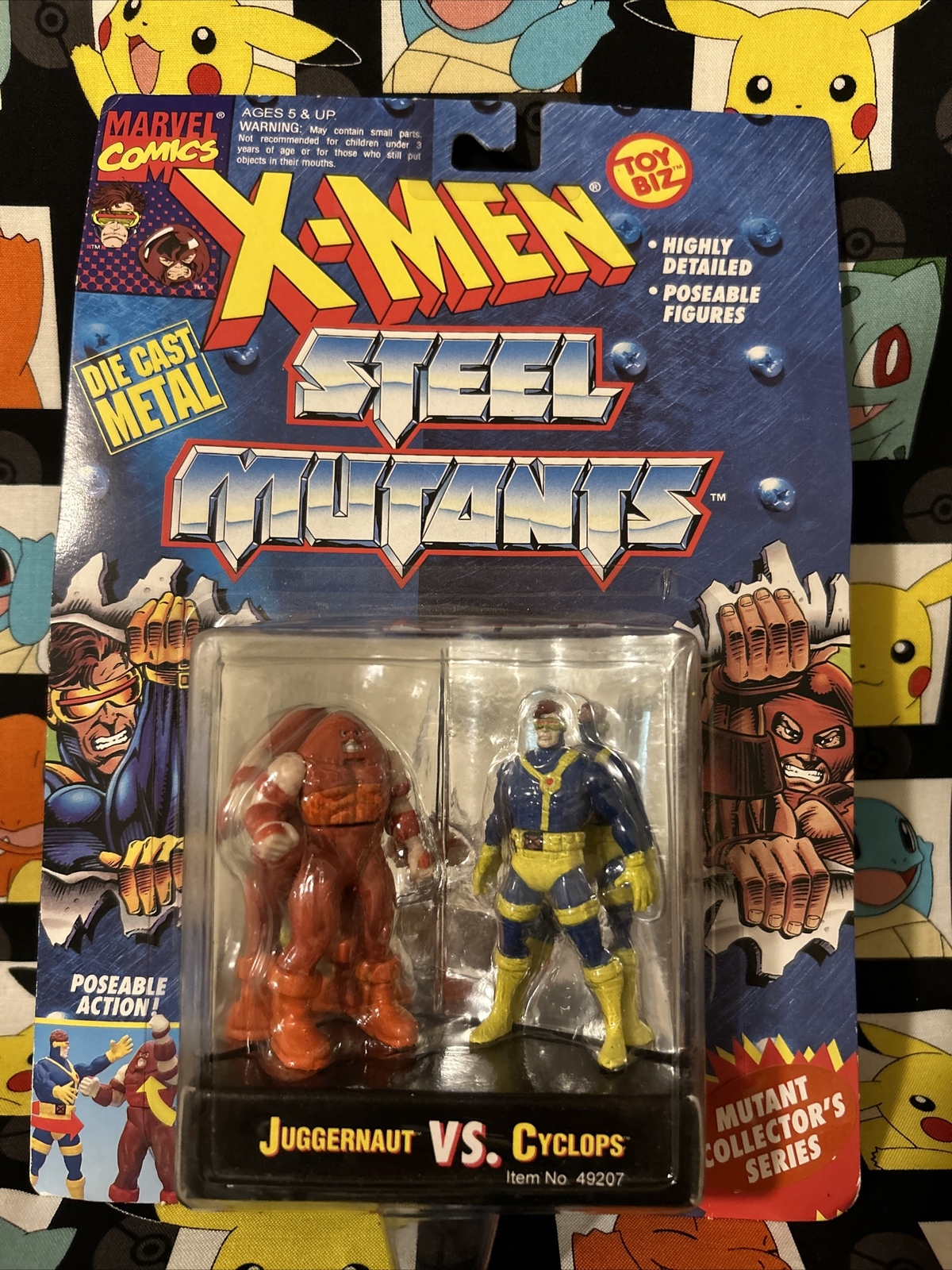 XMen Steel Mutants Juggernaut vs Cyclops Die Cast Figures Sealed on