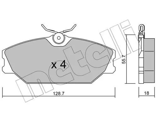 Pastiglie freno 22-0142-2 METELLI per RENAULT LAGUNA I LAGUNA I Grandtour