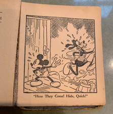 RARO Antiguo 1934 MICKEY MOUSE DETECTIVE Libro Dippy Dawg Walt Disney Sin Cubierta