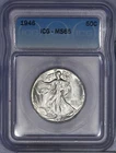 1946 Walking Liberty Half Dollar 50c ICG MS65