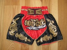 Thai Boxing God Embroidered Satin Shorts Kick Boxing Boys XXS  K-TH3 