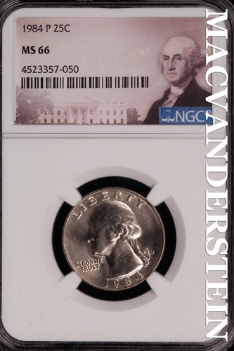 1984-P Washington Quarter - NGC MS 66 - Brilliant Unc  Lustrous  #SLG597
