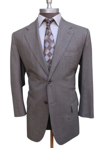 Kiton Bergdorf 100% Wool Diamante Blu Gray Check Two Button Blazer Men’s SZ 46L