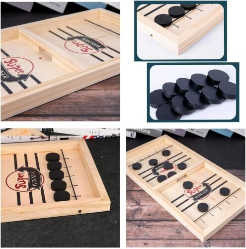 Juego de disco honda de madera - Juego de mesa familiar rápido y divertido para niños y adultos - Imagen 9 de 11