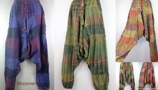 Cotton UNISEX Trousers Hippie Alibaba Boho Harem Baggy Pants Aladdin Yoga AB1