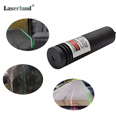 LASERLAND Outdoor Visible 520nm 60mW Green Line Laser Module Stone Wood Cutting 26mm