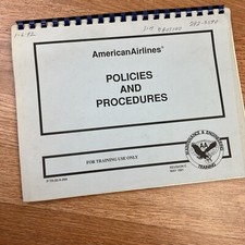 Vintage American Airlines Policies and Procedures Training Manual From 1991