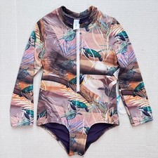 Wet Swimwear Kids Girls 8 Youth One Piece Swimsuit Rashguard Sea Turtle Print 8Y
