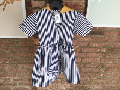 yellow and white school summer dress