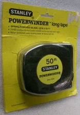 STANLEY 50 FT POWER WINDER 34-150 MEASURE TAPE 3/8" X 50' #411C