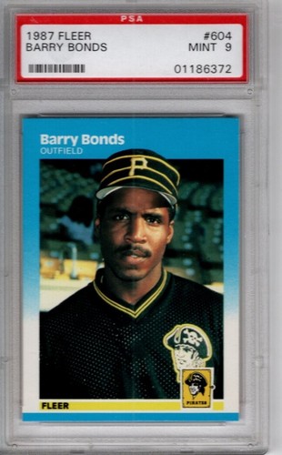 1987 Fleer #604 Barry Bonds - PSA 9