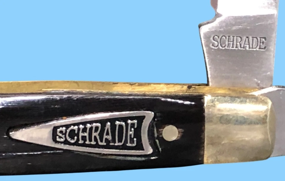 Cuchillo de Bolsillo Plegable Nuevo de Lote Antiguo Schrade Middleman 33BPB Mango de Hueso Negro Foto 2 de 4