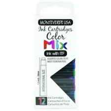 Monteverde International Standard Fountain Pen Ink Cartridges, Assorted