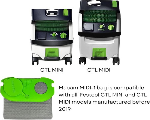 MACAM Reusable dust Bag compatible with Festool Older MIDI & MINI - Picture 5 of 6
