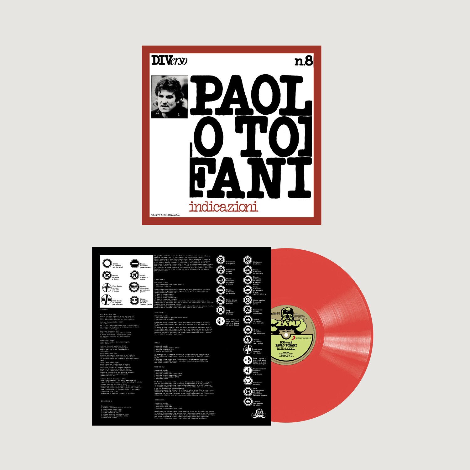 Paolo Tofani Indications Vinyl LP 180 Grams Colored Red New And Sealed