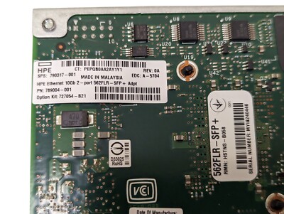 Scheda Di Rete HP 10 GbE 2 Porte SFP+ 562FLR-SFP+ - Usata Ma Funzionante, Per Server