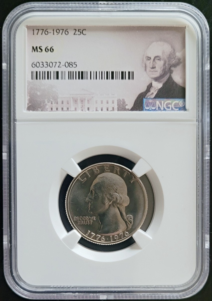 1976 Clad Bicentennial Washington 25c Quarter NGC MS 66 Gem Unc
