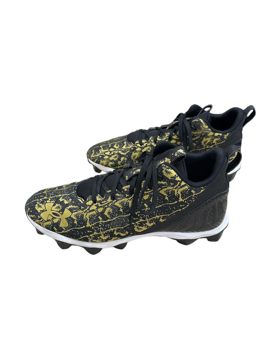 Under Armour Spotlight Football Cleats Mens Size 11 Black Gold Shoes Under armour Medium Width (D, M) Gold Football Shoes  main image 3