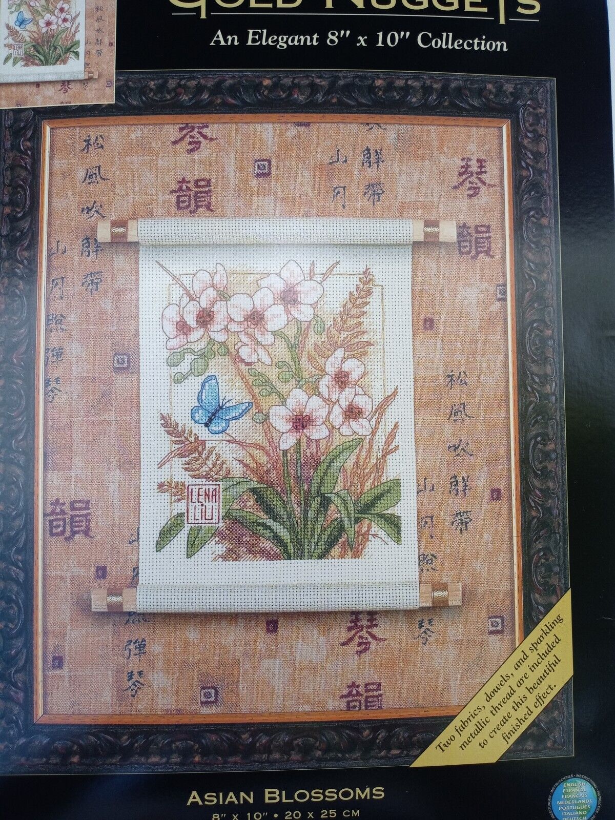 Dimensions 35127 Gold Nuggets Asian Blossoms Counted Cross Stitch Kit  8