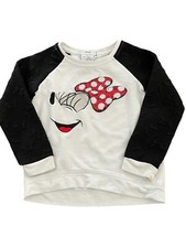 Vintage Disney Parks Minnie Mouse Sweatshirt Youth SZ XS 4/5 Sequined Ears