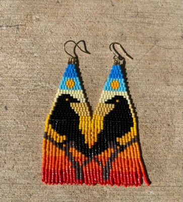 Handmade Seed Bead Fringe Earrings - Long Tassel Beaded Jewelry for Women