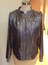 Bianca Jacket Size 10 Bnwt Silver Grey Biker Style Rrp £164.95 Now £74