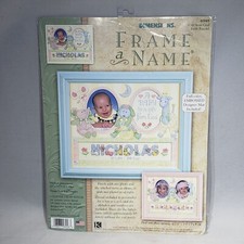Dimensions Frame A Name Gift from God Birth Record Counted Cross Stitch Kit 6948