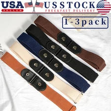 Men Women Buckle-free Elastic Invisible Waist Belt for Jeans No Bulge Hassle