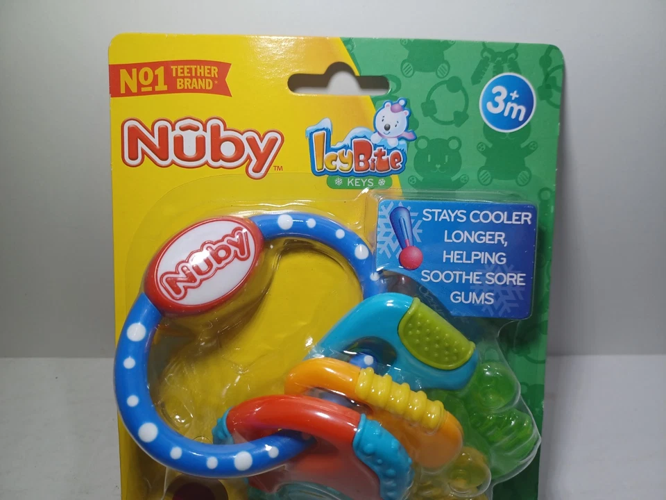 Baby Gently Nuby Ice Gel Teether Keys Interactive Toy Soothe Infants Gums  - Image 2 of 4