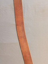 Vintage LUCKY BRAND Unisex Distressed Tan Leather Brass Belt Size 34