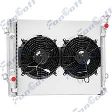 4-row Aluminum Radiator Shroud Fan For 2016-23 22 Toyota Tacoma 2.7l L4 3.5l V6