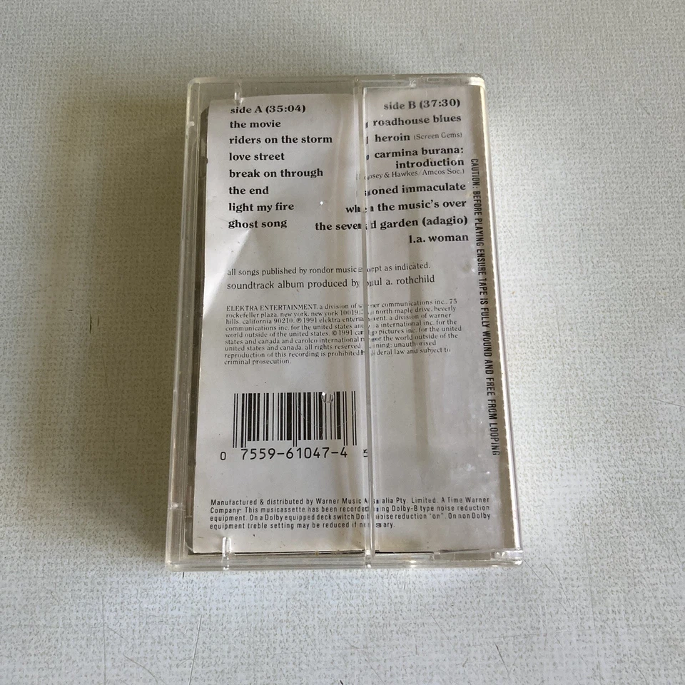 The Doors - Oliver Stone Film Soundtrack Cassette - Elektra Entertainment 1991 - Image 2 of 4