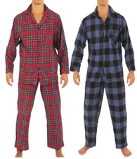 Norty Big Mens Cotton Yarn Flannel Pajama Lounge Sleep Sets - 3XL to 5XL