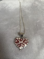 925 Sterling Silver Heart Pendant Necklace Italian Women