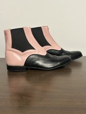 Dep Dau Custom black &  Pink Hermes Leather Paddock Boots Size 9