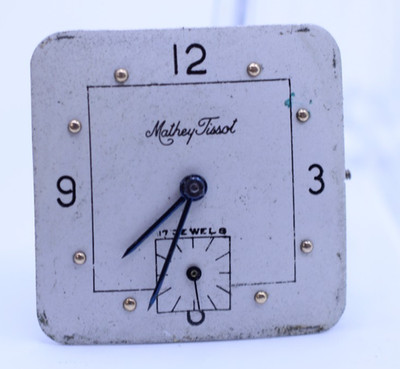 MATHEY TISSOT 17j SWISS TANK WRIST WATCH MOVEMENT GOOD BALANCE (M12)