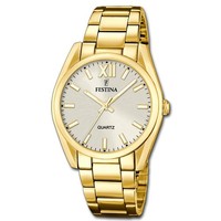 Festina Damenuhr Edelstahl Gold Festina Boyfriend Armbanduhr UF20640/1