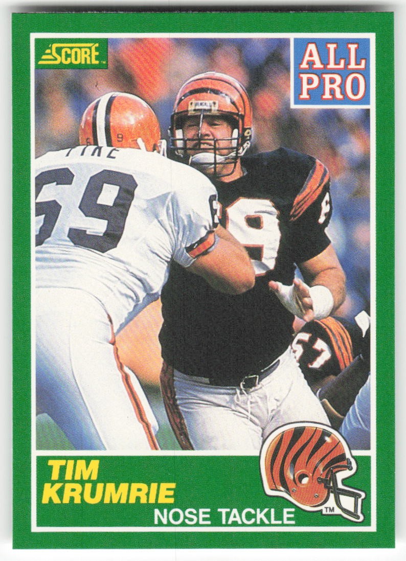 1989 Score Tim Krumrie 308 Cincinnati Bengals NM