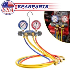 For R-22 R-410A R-404A Charging Manifold & 4 Valve Test Gauge Tool Set 49968