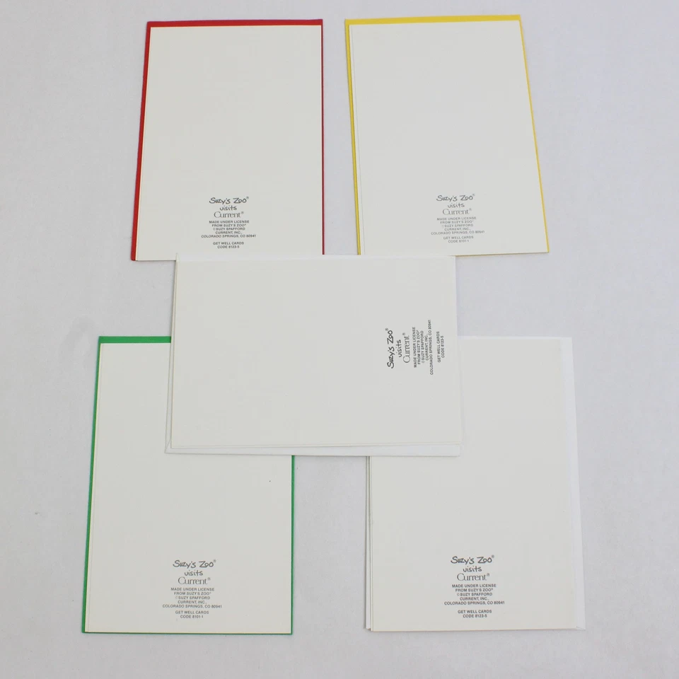 Lot of 5 Vintage Suzy's Zoo Visits by Current Get Well Cards - Image 2 of 4