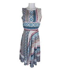 Dana Buchman Sleeveless Bohemian Casual Work Wear Women's Dress 6