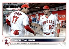 2022 Topps Update #US115 MVP Caliber (Mike Trout / Shohei Ohtani)