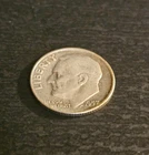 1957 D ROOSEVELT DIME, 90% Silver in circulated condition