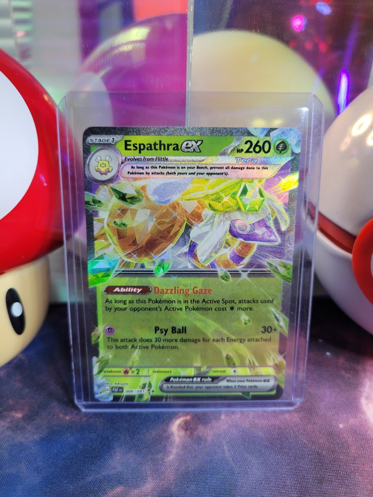 Espathra Ex 6/91 Pokémon TCG S&V Paldean Fates Double Rare Holo NM