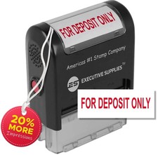 For Deposit ONLY Stamp Self Inking Stamp,Stamps Deposit Only-Red - Rubber Stamps