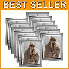 8x10 Glass Photo Frames - Set of 12 with Beveled Cut Design
