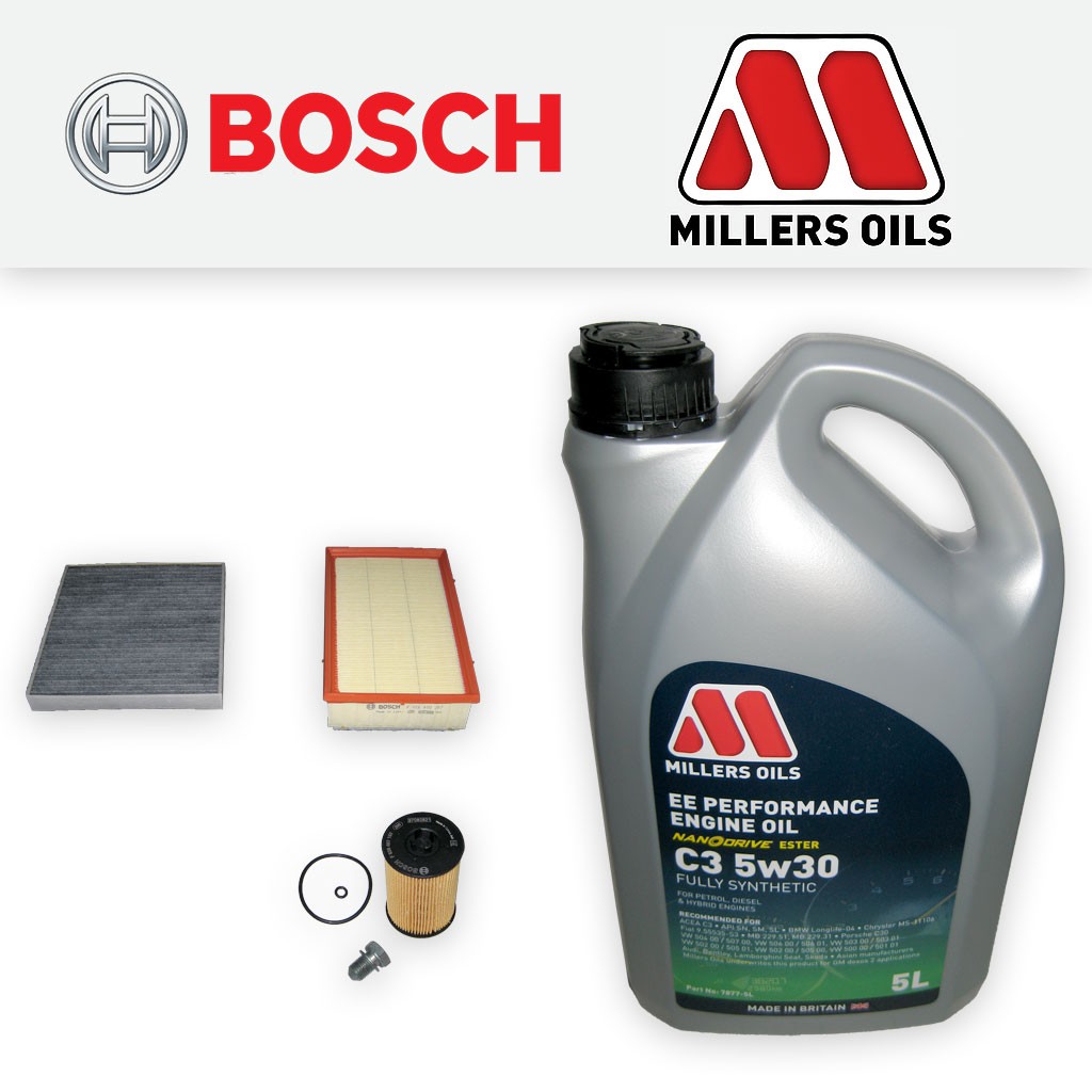 SERVICE KIT for SEAT ATECA (KH) 1.6 TDI OIL AIR CABIN FILTERS +OIL (2016-2018)